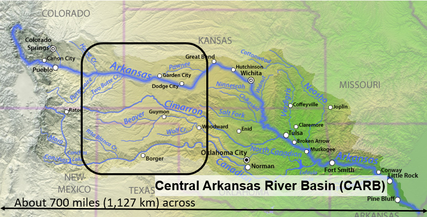 Map of Central Arkansas Basis