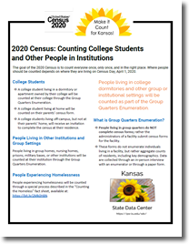 Factsheet on 2020 Census: Counting College Students and Others in Group Settings