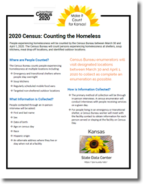 Factsheet on 2020 Census: Counting the Homeless