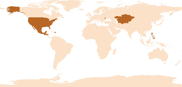 Map showing counties of origin