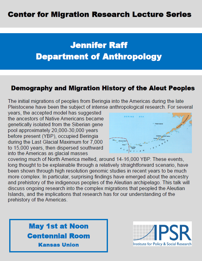Flyer for CMR Lecture by Jennifer Raff